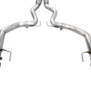 AWE Tuning Exhaust System Kit, Track Edition Cat-Back System, Stainless Steel, Without Muffler, Dual Exhaust with Dual Outlet, Rear Exit – 3020-33650