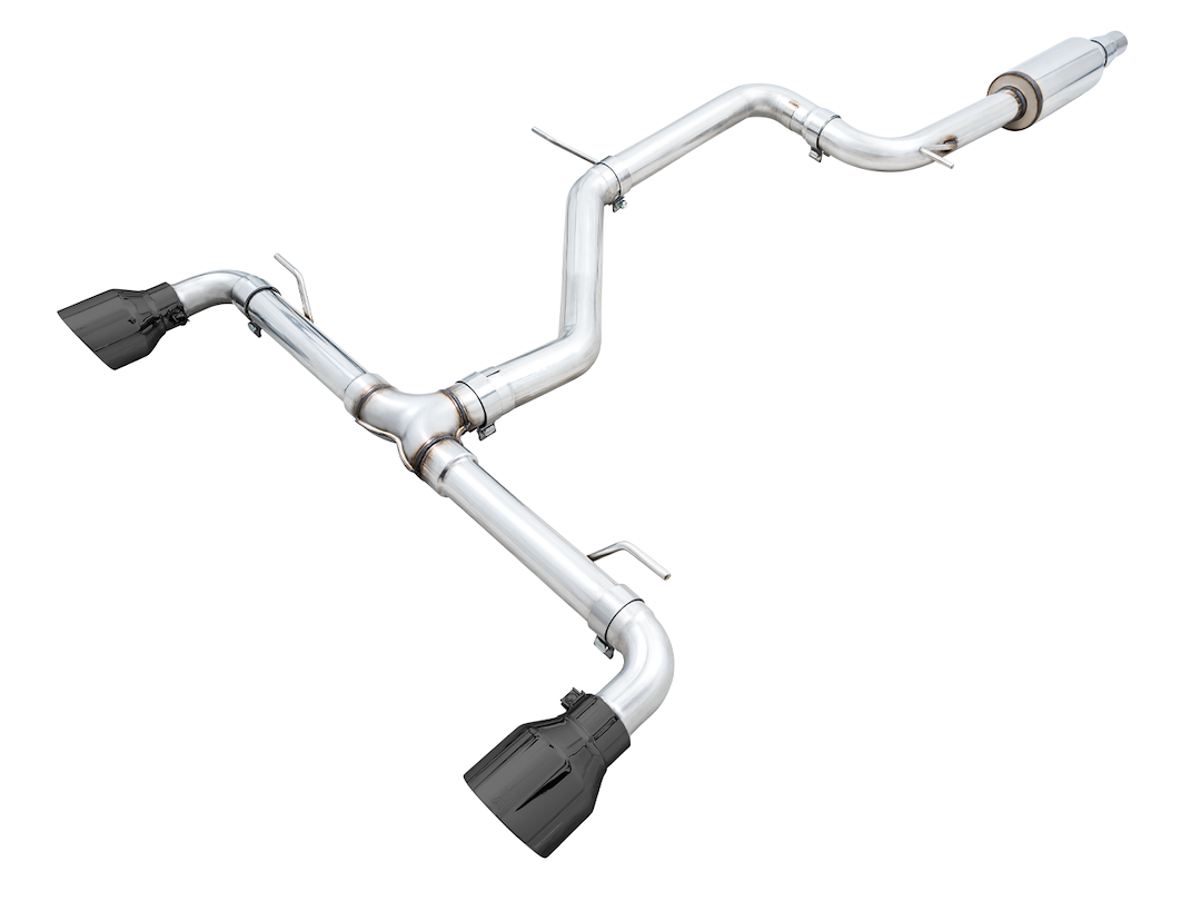 AWE Tuning Exhaust System Kit, Track Edition Cat-Back System, Stainless Steel, Without Muffler, Single Exhaust with Dual Outlet – 3020-33658