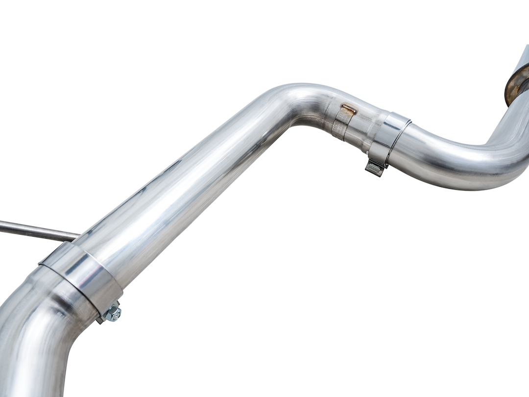 AWE Tuning Exhaust System Kit, Track Edition Cat-Back System, Stainless Steel, Without Muffler, Single Exhaust with Dual Outlet – 3020-33658