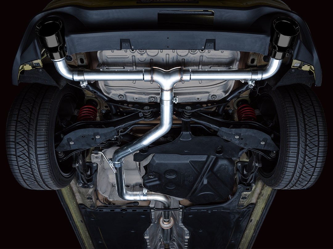 AWE Tuning Exhaust System Kit, Track Edition Cat-Back System, Stainless Steel, Without Muffler, Single Exhaust with Dual Outlet – 3020-33658
