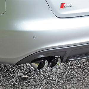 AWE Tuning Exhaust System Kit, Track Edition Cat-Back System, Stainless Steel, Without Muffler, Single Exhaust with Dual Exits, Rear Exit – 3020-42020