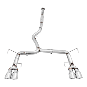AWE Tuning Exhaust System Kit, Track Edition Cat-Back System, Stainless Steel, Without Muffler, Single Exhaust with Dual Outlet – 3020-42058