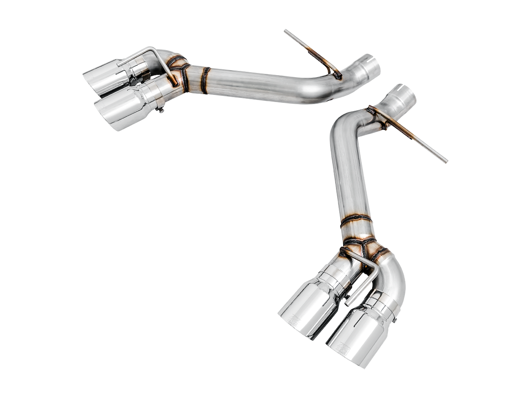 AWE Tuning Exhaust System Kit, Track Edition Axle-Back System, Stainless Steel, Without Muffler, Single Exhaust with Quad Outlet – 3020-42067
