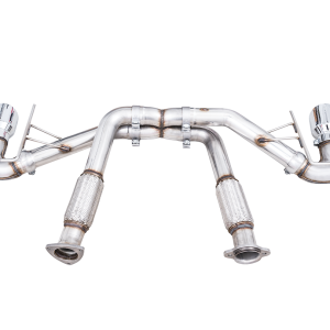 AWE Tuning Exhaust System Kit, Track Edition Cat-Back System, Stainless Steel, Without Muffler, Dual Exhaust with Dual Outlet, Rear Exit – 3020-42080