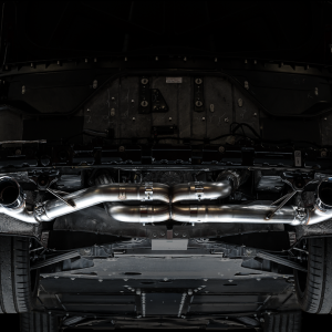 AWE Tuning Exhaust System Kit, Track Edition Cat-Back System, Stainless Steel, Without Muffler, Dual Exhaust with Dual Outlet, Rear Exit – 3020-42080