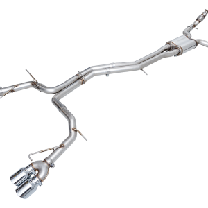 AWE Tuning Exhaust System Kit, Track Edition Cat-Back System, Stainless Steel, With Muffler, Dual Exhaust with Quad Outlet, Rear Exit – 3020-42101