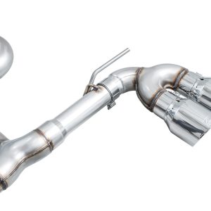 AWE Tuning Exhaust System Kit, Track Edition Cat-Back System, Stainless Steel, With Muffler, Single Exhaust with Dual Outlet, Rear Exit – 3020-42658