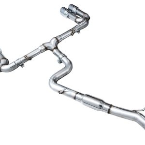 AWE Tuning Exhaust System Kit, Track Edition Cat-Back System, Stainless Steel, With Muffler, Single Exhaust with Dual Exits, Rear Exit – 3020-42897