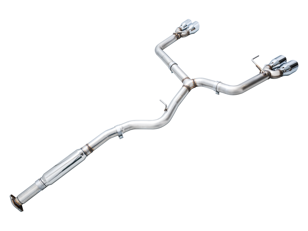 AWE Tuning Exhaust System Kit, Track Edition Cat-Back System, Stainless Steel, Without Muffler, Single Exhaust with Quad Outlet – 3020-42979