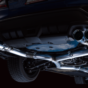 AWE Tuning Exhaust System Kit, Track Edition Cat-Back System, Stainless Steel, Without Muffler, Single Exhaust with Quad Outlet – 3020-42979