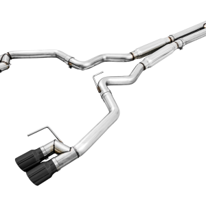 AWE Tuning Exhaust System Kit, Track Edition Cat-Back System, Stainless Steel, Without Muffler, Dual Exhaust with Dual Exits, Rear Exit – 3020-43072