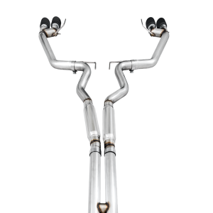 AWE Tuning Exhaust System Kit, Track Edition Cat-Back System, Stainless Steel, Without Muffler, Dual Exhaust with Dual Exits, Rear Exit – 3020-43072