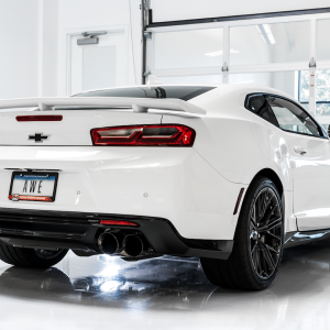AWE Tuning Exhaust System Kit, Touring Edition Cat-Back System, Stainless Steel, Without Muffler, Single Exhaust with Quad Outlet – 3020-43076