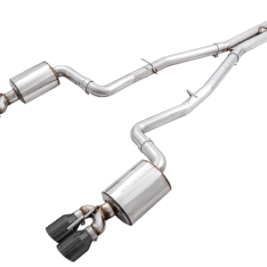 AWE Tuning Exhaust System Kit, Touring Edition Cat-Back System, Stainless Steel, Without Muffler, Dual Exhaust, Rear Exit, Non-Resonated – 3020-43082