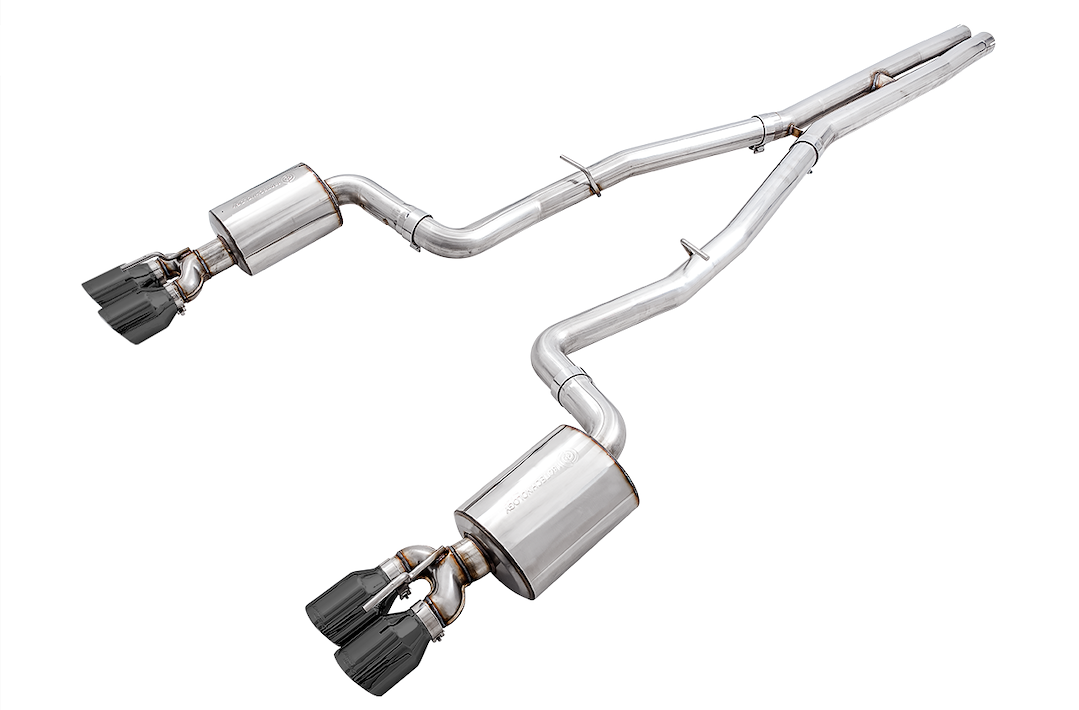AWE Tuning Exhaust System Kit, Touring Edition Cat-Back System, Stainless Steel, Without Muffler, Dual Exhaust, Rear Exit, Non-Resonated – 3020-43082