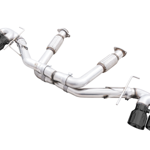 AWE Tuning Exhaust System Kit, Track Edition Cat-Back System, Stainless Steel, Without Muffler, Dual Exhaust with Dual Outlet, Rear Exit – 3020-43086