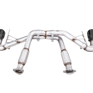 AWE Tuning Exhaust System Kit, Track Edition Cat-Back System, Stainless Steel, Without Muffler, Dual Exhaust with Dual Outlet, Rear Exit – 3020-43086
