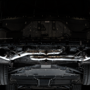 AWE Tuning Exhaust System Kit, Track Edition Cat-Back System, Stainless Steel, Without Muffler, Dual Exhaust with Dual Outlet, Rear Exit – 3020-43086