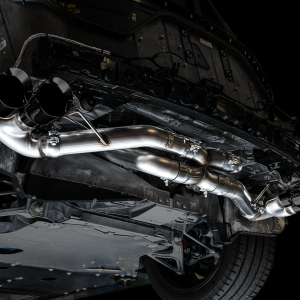 AWE Tuning Exhaust System Kit, Track Edition Cat-Back System, Stainless Steel, Without Muffler, Dual Exhaust with Dual Outlet, Rear Exit – 3020-43086