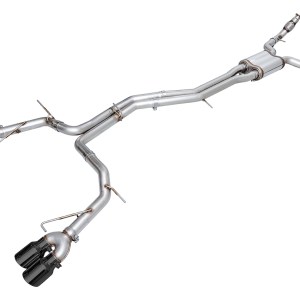 AWE Tuning Exhaust System Kit, Track Edition Cat-Back System, Stainless Steel, With Muffler, Dual Exhaust with Quad Outlet, Rear Exit – 3020-43109