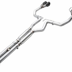 AWE Tuning Exhaust System Kit, Track Edition Cat-Back System, Stainless Steel, Without Muffler, Dual Exhaust with Dual Outlet, Rear Exit – 3020-43375
