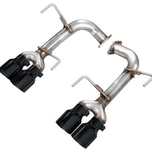 AWE Tuning Exhaust System Kit, Track Edition Axle-Back System, Stainless Steel, Without Muffler, Dual Exhaust with Dual Exits, Side Exit – 3020-43424