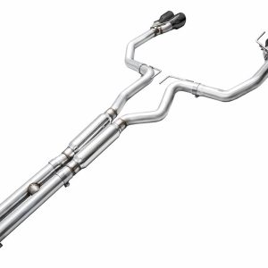 AWE Tuning Exhaust System Kit, Track Edition Cat-Back System, Stainless Steel, Without Muffler, Dual Exhaust with Dual Outlet, Rear Exit – 3020-43650