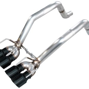 AWE Tuning Exhaust System Kit, Track Edition Axle-Back System, Stainless Steel, Without Muffler, Single Exhaust with Quad Outlet – 3020-43660