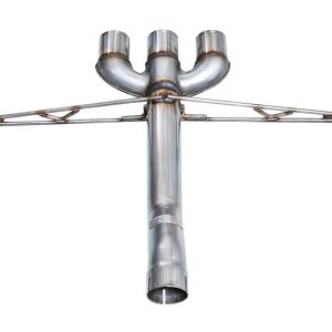 AWE Tuning Exhaust System Kit, Track Edition Cat-Back System, Stainless Steel, Without Muffler, Single Exhaust with Triple Outlet – 3020-52335