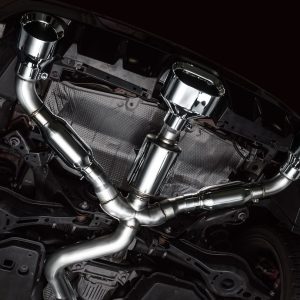 AWE Tuning Exhaust System Kit, Track Edition Cat-Back System, Stainless Steel, With Muffler, Single Exhaust with Triple Outlet, Rear Exit – 3020-52472