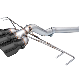 AWE Tuning Exhaust System Kit, Track Edition Cat-Back System, Stainless Steel, Without Muffler, Single Exhaust with Triple Outlet – 3020-53287
