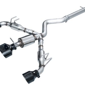 AWE Tuning Exhaust System Kit, Track Edition Cat-Back System, Stainless Steel, With Muffler, Single Exhaust with Triple Exit, Rear Exit – 3020-53472