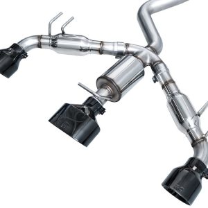 AWE Tuning Exhaust System Kit, Track Edition Cat-Back System, Stainless Steel, With Muffler, Single Exhaust with Triple Exit, Rear Exit – 3020-53472