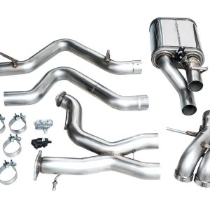 AWE Tuning Exhaust System Kit, Switchpath ™ Cat-Back System, Stainless Steel, Dual Exhaust with Dual Exit, Rear Exit – 3025-31327