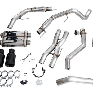AWE Tuning Exhaust System Kit, Switchpath ™ Cat-Back System, Stainless Steel, With Muffler, Dual Exhaust with Dual Exit, Rear Exit – 3025-33356