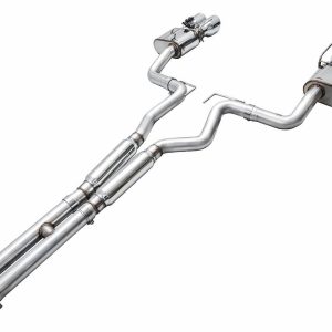AWE Tuning Exhaust System Kit, Switchpath ™ Cat-Back System, Stainless Steel, With Muffler, Dual Exhaust with Dual Outlet, Rear Exit – 3025-42375