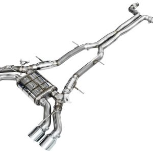 AWE Tuning Exhaust System Kit, Switchpath ™ Cat-Back System, Stainless Steel, With Muffler, Dual Exhaust with Quad Exits, Rear Exit – 3025-42436