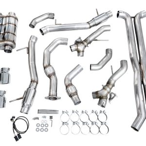 AWE Tuning Exhaust System Kit, Switchpath ™ Cat-Back System, Stainless Steel, With Muffler, Dual Exhaust with Quad Exits, Rear Exit – 3025-42436