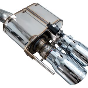 AWE Tuning Exhaust System Kit, Switchpath ™ Cat-Back System, Stainless Steel, With Muffler, Dual Exhaust with Quad Outlet, Rear Exit – 3025-42550