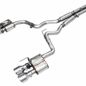 AWE Tuning Exhaust System Kit, Switchpath ™ Cat-Back System, Stainless Steel, With Muffler, Dual Exhaust with Quad Outlet, Rear Exit – 3025-42551