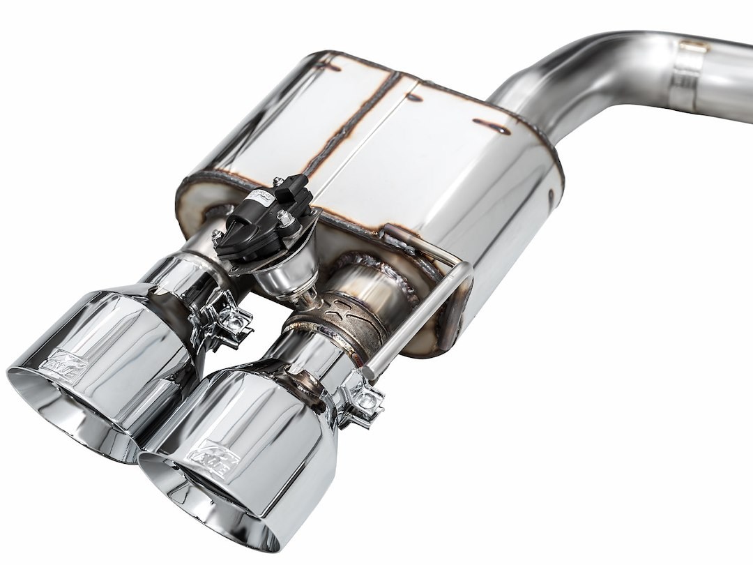 AWE Tuning Exhaust System Kit, Switchpath ™ Cat-Back System, Stainless Steel, With Muffler, Dual Exhaust with Quad Outlet, Rear Exit – 3025-42551