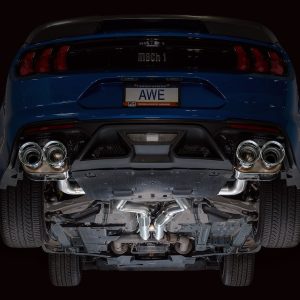 AWE Tuning Exhaust System Kit, Switchpath ™ Cat-Back System, Stainless Steel, With Muffler, Dual Exhaust with Quad Outlet, Rear Exit – 3025-42551