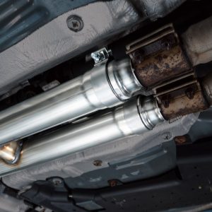 AWE Tuning Exhaust System Kit, Switchpath ™ Cat-Back System, Stainless Steel, With Muffler, Dual Exhaust with Quad Outlet, Rear Exit – 3025-42551