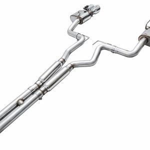 AWE Tuning Exhaust System Kit, Switchpath ™ Cat-Back System, Stainless Steel, With Muffler, Dual Exhaust with Dual Outlet, Rear Exit – 3025-42650
