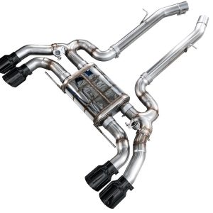 AWE Tuning Exhaust System Kit, Switchpath ™ Axle-Back System, Stainless Steel, With Muffler, Dual Exhaust with Dual Outlet, Rear Exit – 3025-43301