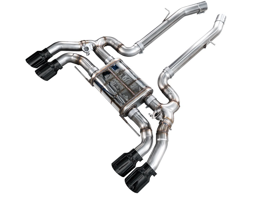 AWE Tuning Exhaust System Kit, Switchpath ™ Axle-Back System, Stainless Steel, With Muffler, Dual Exhaust with Dual Outlet, Rear Exit – 3025-43301