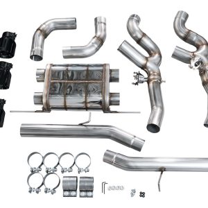 AWE Tuning Exhaust System Kit, Switchpath ™ Axle-Back System, Stainless Steel, With Muffler, Dual Exhaust with Dual Outlet, Rear Exit – 3025-43301