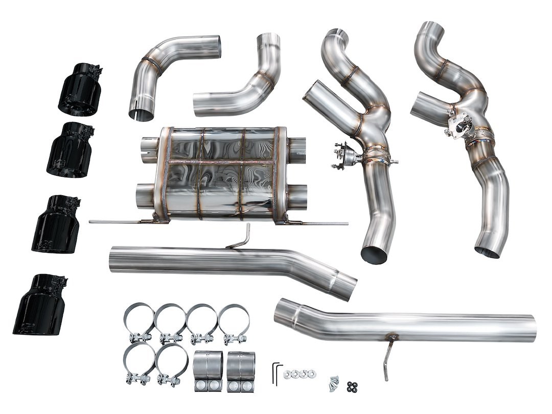 AWE Tuning Exhaust System Kit, Switchpath ™ Axle-Back System, Stainless Steel, With Muffler, Dual Exhaust with Dual Outlet, Rear Exit – 3025-43301