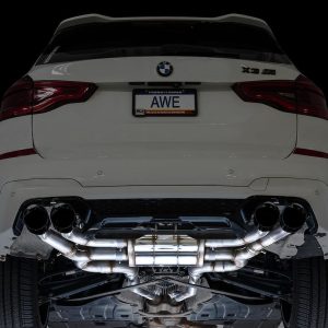 AWE Tuning Exhaust System Kit, Switchpath ™ Axle-Back System, Stainless Steel, With Muffler, Dual Exhaust with Dual Outlet, Rear Exit – 3025-43301