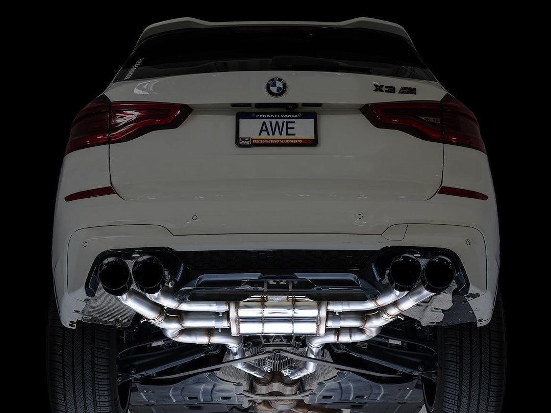 AWE Tuning Exhaust System Kit, Switchpath ™ Axle-Back System, Stainless Steel, With Muffler, Dual Exhaust with Dual Outlet, Rear Exit – 3025-43301